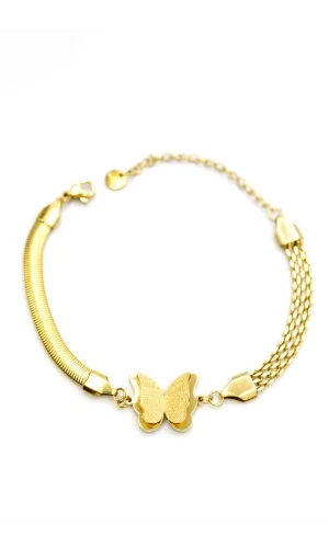 Kelebek Bileklik - Altın