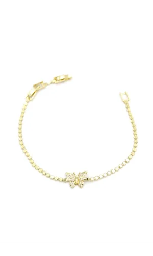 Kelebek  Bileklik - Altın