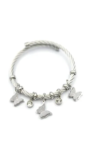 Kelebek Charm Bilezik - Gümüş