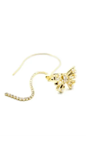 Kelebek Kıkırdak Küpe - Altın