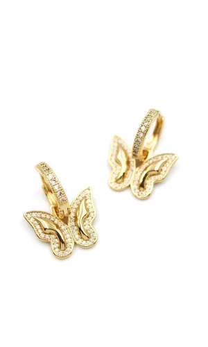 Kelebek Küpe - Altın