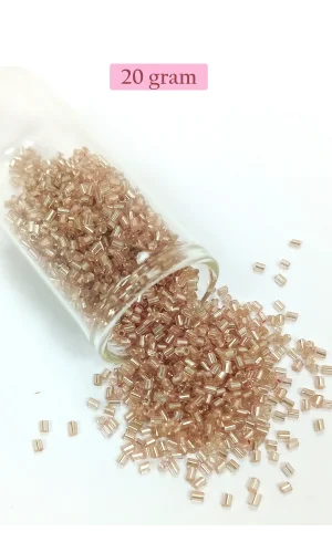 Kesme Cam Boncuk 2mm - 20 Gram - Açık Kahverengi -BNC331