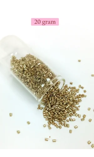 Kesme Cam Boncuk 2mm - 20 Gram - Gold -BNC308
