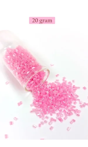 Kesme Cam Boncuk 2mm - 20 Gram - Pembe -BNC323