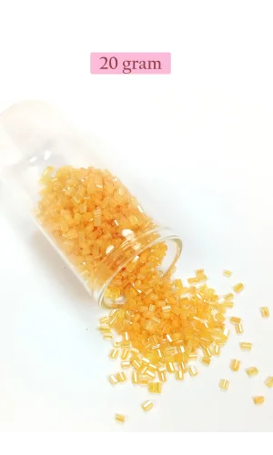 Kesme Cam Boncuk 2mm - 20 Gram - Şeffaf Açık Sarı -BNC335