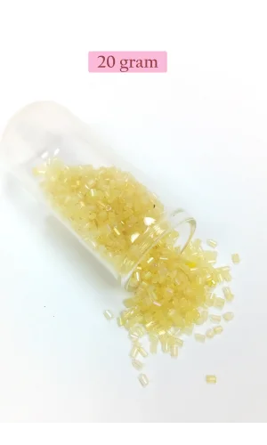 Kesme Cam Boncuk 2mm - 20 Gram - Şeffaf Sarı -BNC303