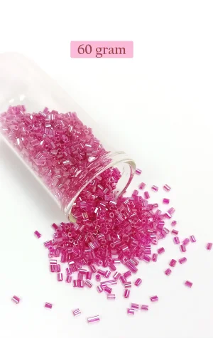 Kesme Cam Boncuk 2mm - 60 Gram - Şeffaf Pembe - BNC382