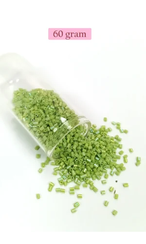 Kesme Cam Boncuk 2mm - 60 Gram - Yeşil - BNC373