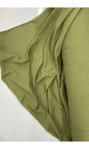 Keten Kumaş - Organik Kumaş - Perde Kumaşı - Ince Keten - Kıyafet Için Kumaş Örtü Haki Yeşil 82