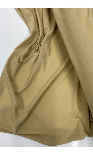 Keten Kumaş - Organik Kumaş - Perde Kumaşı - Ince Keten - Kıyafet Için Kumaş Örtü Koyu Bej 81