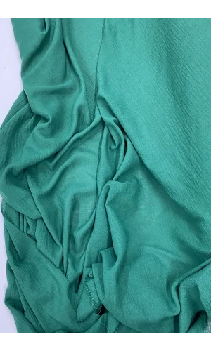 Keten Kumaş - Organik Kumaş - Perde Kumaşı - Ince Keten - Kıyafet Için Kumaş Örtü Koyu Yeşil