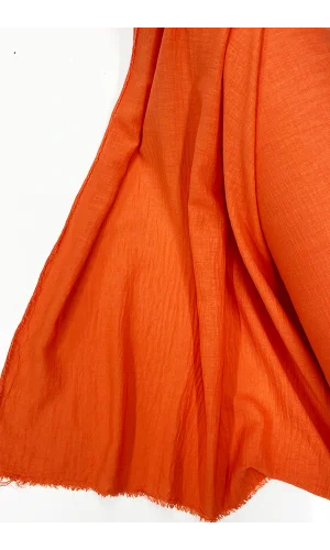 Keten Kumaş - Organik Kumaş - Perde Kumaşı - Ince Keten - Kıyafet Için Kumaş Örtü Turuncu 7