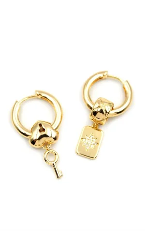 Kilit Küpe - Altın