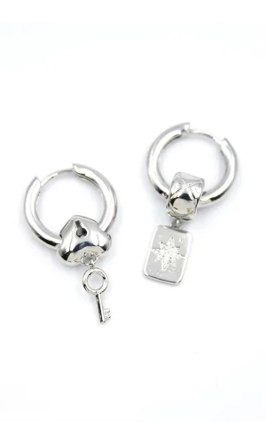 Kilit Küpe - Gümüş