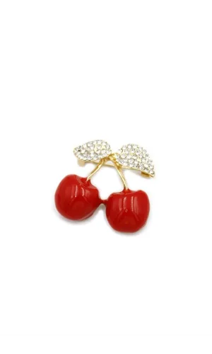 Kiraz Broş - Kırmızı