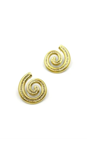 Kıvrımlı Küpe - Altın