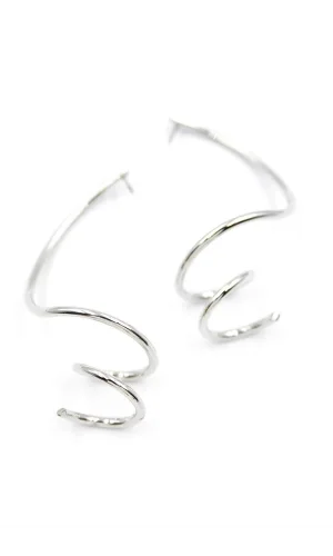 Kıvrımlı Küpe - Gümüş