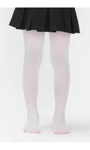 Kız Çocuk Pamuklu Külotlu Çorap Beyaz