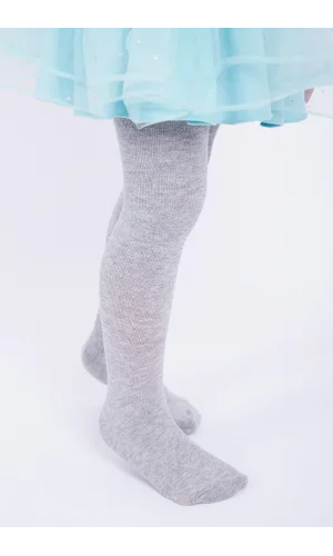 Kız Çocuk Pamuklu Külotlu Çorap Renk Gri