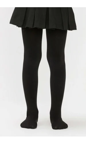 Kız Çocuk Pamuklu Külotlu Çorap Renk Siyah