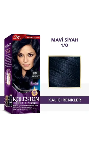 Koleston Intense Saç Boyası 1/0 Mavi Siyah - Salon Kalitesi