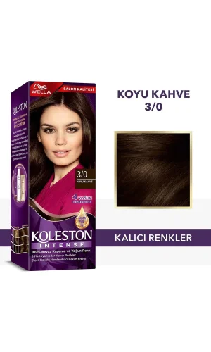 Koleston Intense Saç Boyası 3/0 Koyu Kahve - Salon Kalitesi