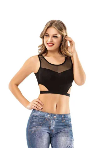 Kota 2 Adet Siyah Tül Modelli Büstiyer
