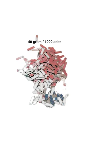 Koyu Pembe 15 x 5 mm Dantel Oya Yazma Halhal Abiye Lazer Kesim Pul 1000 adet / 40 gram