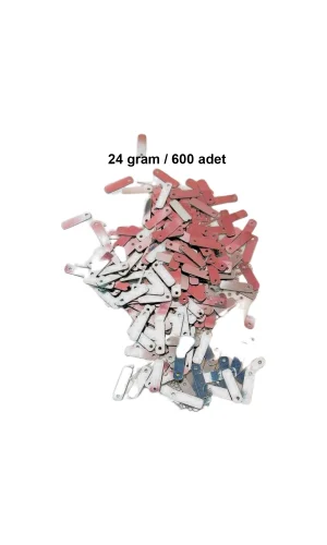 Koyu Pembe 15 x 5 mm Dantel Oya Yazma Halhal Abiye Lazer Kesim Pul 600 adet / 24 gram