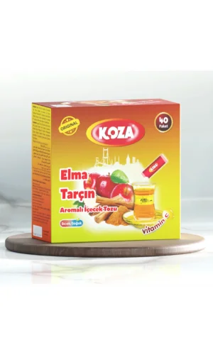 Koza Tek İçimlik Elma & Tarçın Aromalı Toz İçecek 40lı