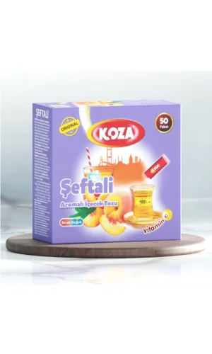 Koza Tek İçimlik Şeftali Aromalı Toz İçecek 50li