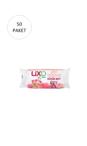 Küçük Boy Çöp Torbası 40 x 50 cm 30 Lu Rulo x 50 Paket = 1.500 Adet (Şeffaf)