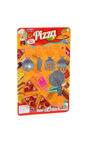 Küçük Pizza Oyuncak Seti 40x25 cm 9 parça