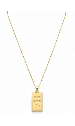 Külçe Altın Kolye - Büyük Boy - Altın