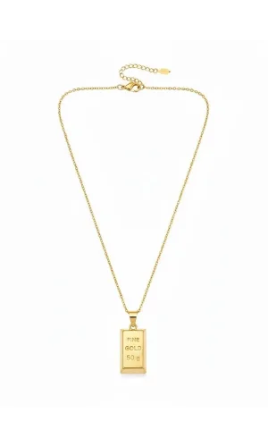 Külçe Altın Kolye - Küçük Boy - Altın