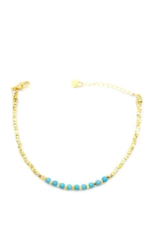 Küp Boncuk Bileklik - Altın