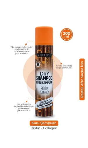 Kuru Şampuan Biotin Collagen 200 ML - Rastalı Saçlar - mrfs