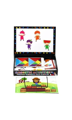 Laço Manyetik Aktiviteler Tangram Puzzle Yazı Tahtası LC7163