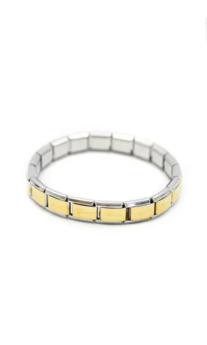 Lastikli Çelik Bilezik - Altın