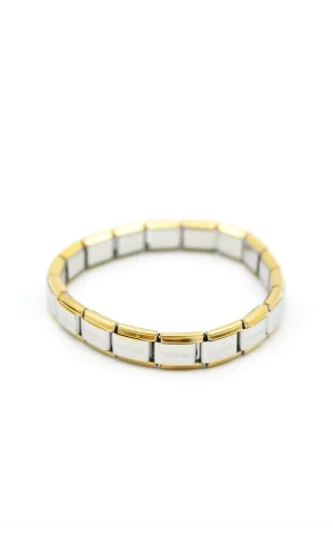 Lastikli Çelik Bilezik - Gümüş