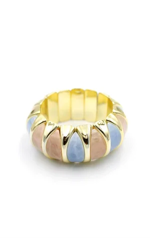 Lastikli Taşlı Bilezik - ÇOK RENKLİ