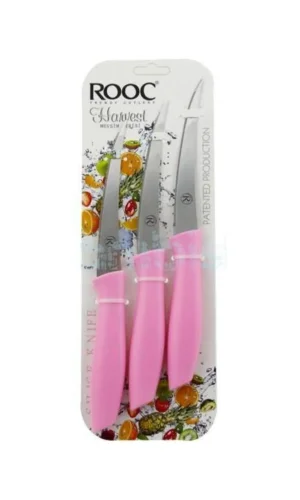Lazer Kesim Meyve Sebze Bıçağı Bıçak Takımı 3 Parça Royaleks-MR-003