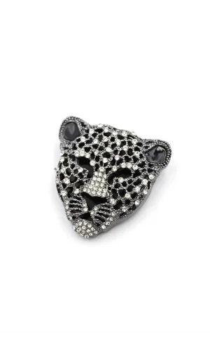 Leopar Broş - Siyah