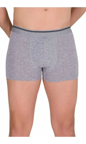Likralı Erkek Boxer Şort Gri 1097B
