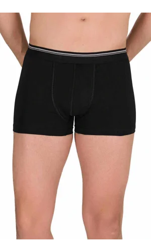 Likralı Erkek Boxer Şort Siyah 1097B