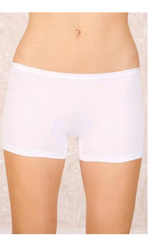 Likralı Süprem Bayan Boxer Short Beyaz 2100B