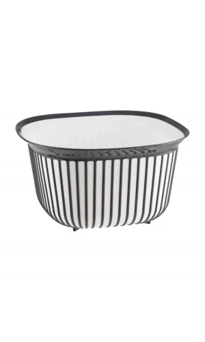 Linea Kare Çizgi Desenli Kase 4 Lt Royaleks-BNM-3712