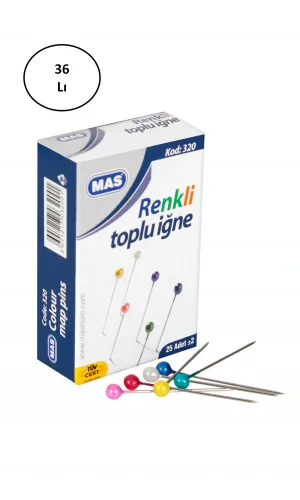 Mas 320 Renki Başlı Toplu İğne 32 Mm 36lı