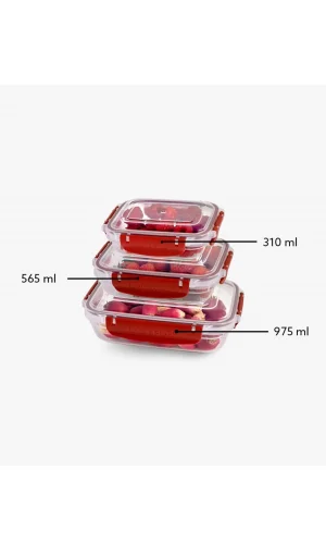 Master Dikdörtgen Saklama Seti 3lü 310-565-975 Ml Royaleks-30886