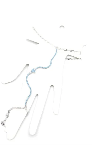 Mavi Taşlı Balık Şahmeran - Gümüş